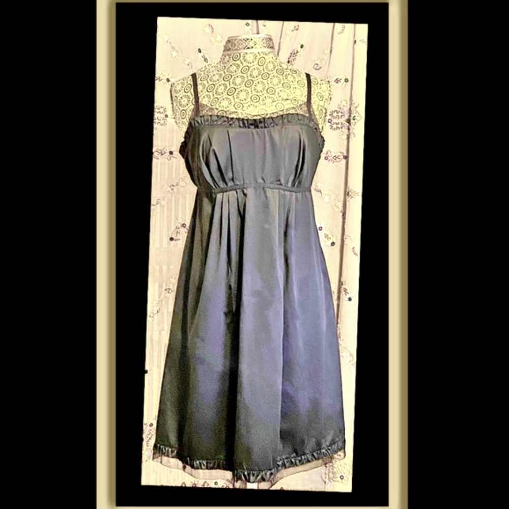 Simply Vera Wang - Black Satin Slip Dress - XL